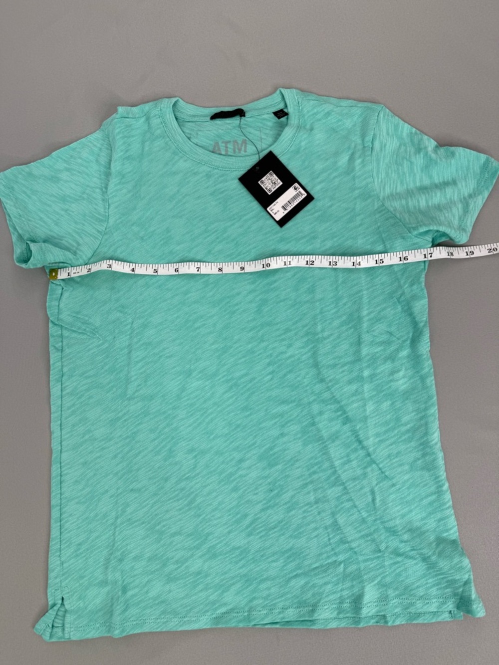 ATM T- Shirt 100% Premium Cotton Blue Short Sleeve Size Small Bali Color NWT - Picture 2 of 9
